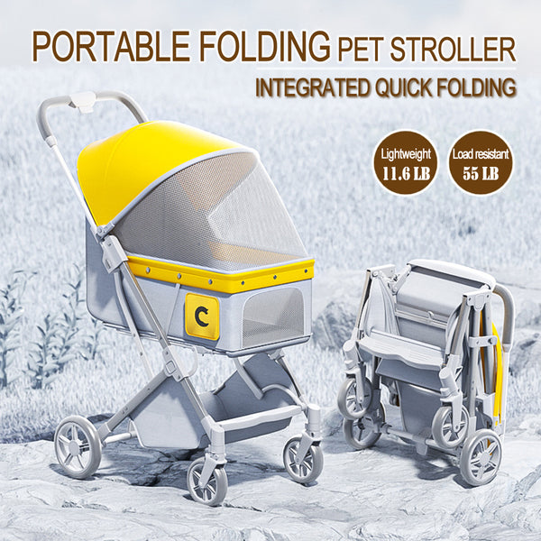 Pet stroller, lightweight folding stroller for dogs and cats