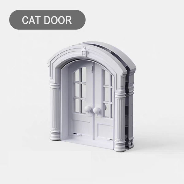 Cat Door Interior Door - No-Flap Cat Double door for Interior Door, Cat Door Interior Door for Cats Up to 20 lbs, Easy DIY Setup, Secured Installation in Minutes, No Training Needed